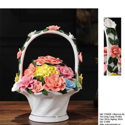 LẴNG HOA SỨ THỦ CÔNG TRANG TRÍ NHÀ
